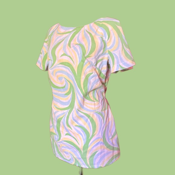 Vintage 60s 70s Homemade Psychedelic Print Tunic Top Sz M / L - Picture 3 of 12